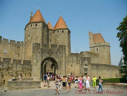Main entrance to the old city of Carcasonne