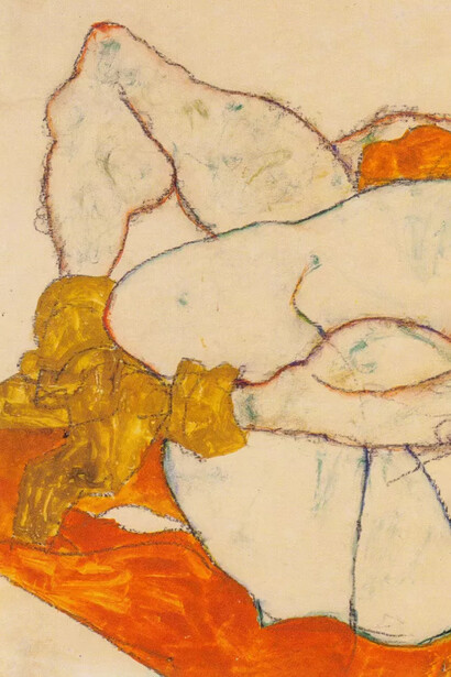 Egon Schiele, Amantes, 1913 (detalle)