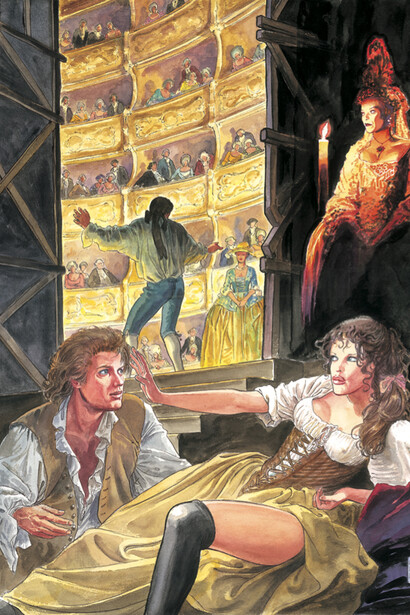 Milo Manara. Mozart, Pentiti, opera rappresentativa per la sezione Mozart - Credits Milo Manara 2017