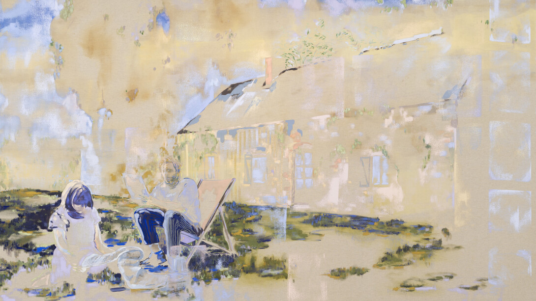 Djabril Boukhenaïssi, Panneau 5, 2024. Cortesía del artista y de la Galería Mariane Ibrahim. Foto por Fabrice Gousset