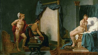 Jacques-Louis David: «Apeles pinta a Campaspe en presencia de Alejandro Magno»