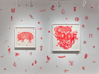 Joo Woo, Do not draw a red star, exhibition view. Courtesy of A.I.R Gallery