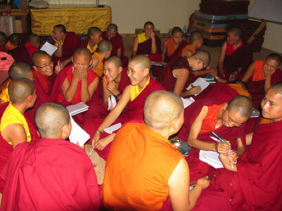 A class of the Buddhist nunnery