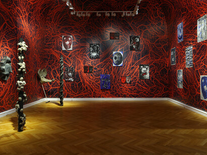 Peter Kogler, Alphabet city, exhibition view. Courtesy of Francisco Carolinum Linz