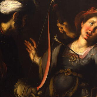 Bernardo Strozzi detto “Il Cappuccino” (Genova, 1581 - Venezia, 1644), Martirio di sant’Orsola, 1618-20, olio su tela, cm 104 x 130, Collezione Koelliker. Cortesia di BKV Fine Art, Milano