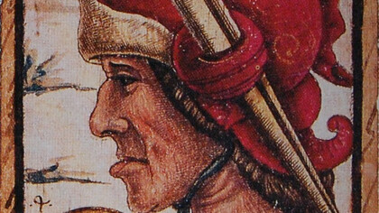 Mazzo Sola Busca Quattro di Bastoni (dettaglio)