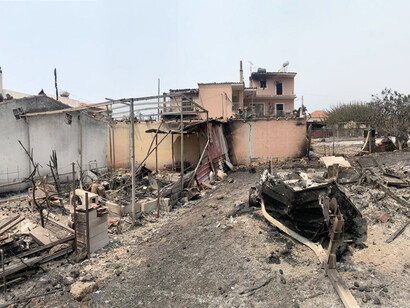 Houses destroyed by fire