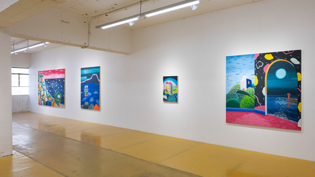 Fares Thabet, A sky on your pillow, exhibition view. Courtesy of Gallery Exit 