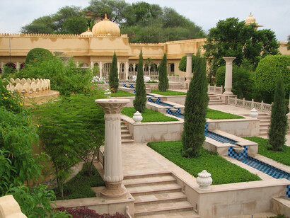India - Udaipur - The central courtyear of the Udaivilas Oberoi Resort © McKay Savage