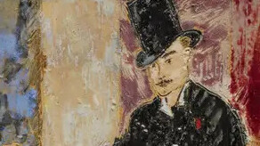 Raina Lee, Chez Tortoni after Manet (detail), 2026. Courtesy of Make Room Gallery