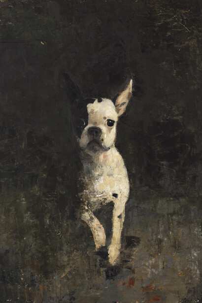 ĠOXWA, Portrait of Pipo, Oil and wax on canvas, 35" x 46" (89 x 116cm)