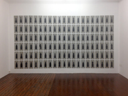 Dora Longo Bahia, From Black Boc series (full), 2014, silkscreen prints on cement boards, variable dimensions