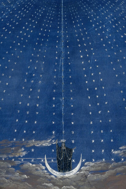 Karl Friedrich Schinkel, Escenografía para la Reina de la Noche (en La flauta mágica de Mozart), c. 1815