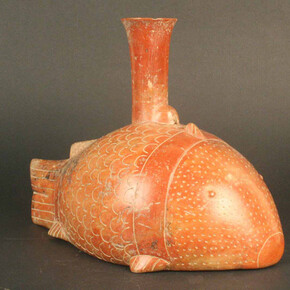 Botella silbato asa puente

Materials: Ceramic

Formativo Tardío 1300 - 550 aC

Measures: 175 mm de alto