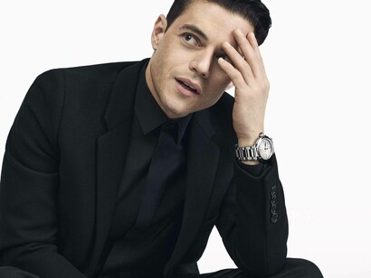 Actor Rami Malek displaying the latest Pasha de Cartier product