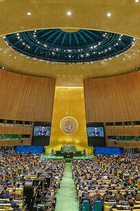 Abgesehen von den Ansprachen der Vertreter der Großmächte, die die Aufmerksamkeit der Weltpresse auf sich zogen, war der große Saal der Vereinten Nationen fast immer halb leer und bot einen traurigen Anblick