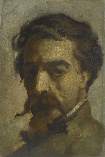 Jean-Baptiste Carpeaux (1827-1875), Autoportrait, Huile sur carton, 29,5 x 14,5 cm, Paris, musée d’Orsay, RF 1938 53, © Musée d’Orsay, dist. RMN-Grand Palais / Patrice Schmidt
