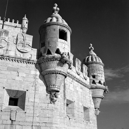Torre de Belém, Lisboa. Fotografia sem data produzida durante a actividade do Estúdio Horácio Novais, 1930-1980. Coleção Biblioteca de Arte da Fundação Calouste Gulbenkian, Lisboa