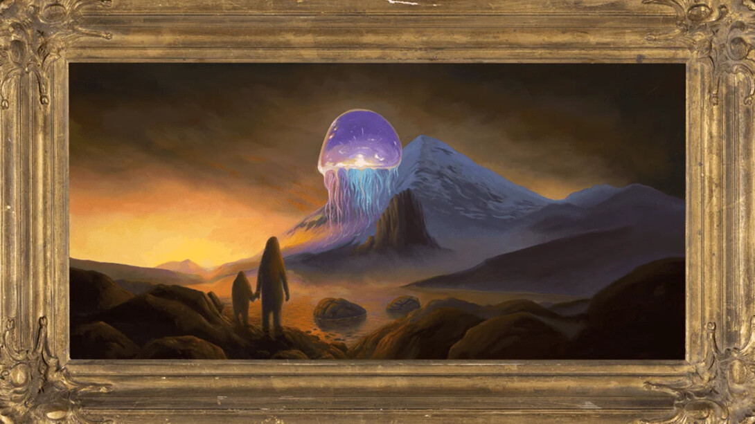 Scott Musgrove, Mucilaginous Resplendence, 2023, oil on board, 30.5x61 cm, copyright the artist. Courtesy the artist and Dorothy Circus Gallery, London