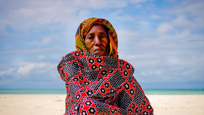 Une femme âgée de la tribu Sakalava