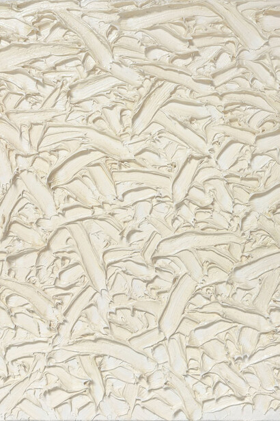 James Hayward, Abstract #190 (titanium white) (detail), 2013. Courtesy of Modernism Inc.