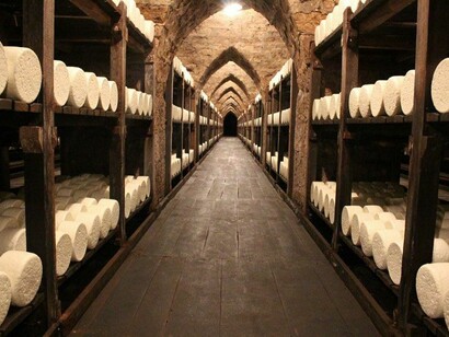 Roquefort cellar at Roquefort-sur-Soulzon