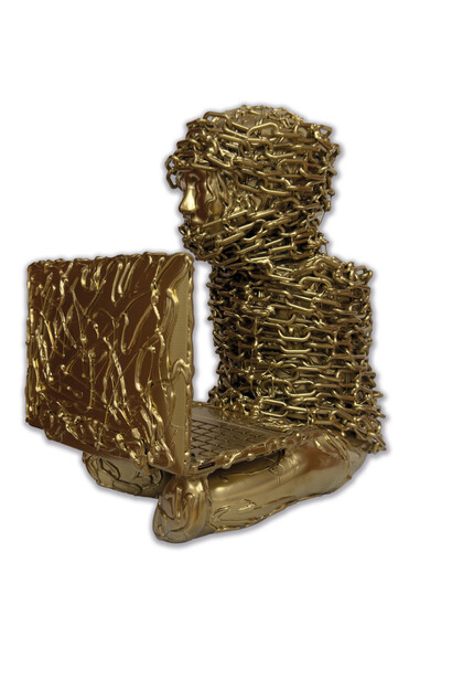 Andrea Musto, Scultura Hikikomori, 2023. Cortesia di Spazio Mu.Ro