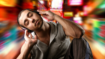 Listening to music