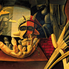 Max von Moos, Dämonisches Frühstück. (Inferno, lügnerisches Bild), 1934
Öl, temperauntermalt auf Karton, lackiert, 57 x 78.5 cm
Aargauer Kunsthaus, Aarau
© 2017, ProLitteris, Zurich