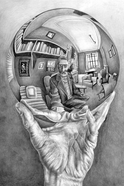 Detalle de un cuadro de Escher