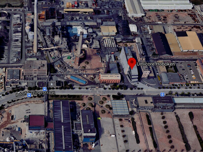 Worldwide, only a half-dozen metal smelters can process e-waste. This one is located in Hoboken, Belgium, Google Maps