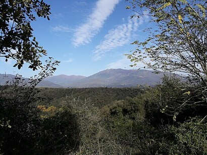 El Montseny des de el pro de Sanata, Cataluña, España
