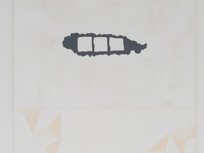 Jabbah, 2014
Acetato polivinílico, pigmentos, esmalte aquoso, gesso acrílico e grafite sobre tela de algodão cru
110 x 110 x 4 cm