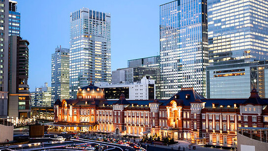 Tokyo Station, a major stop on the Yamanote line in Tokyo
