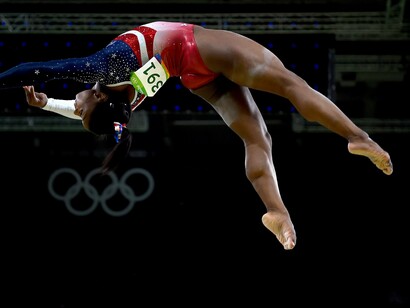 La gimnasta estadounidense Simone Biles
