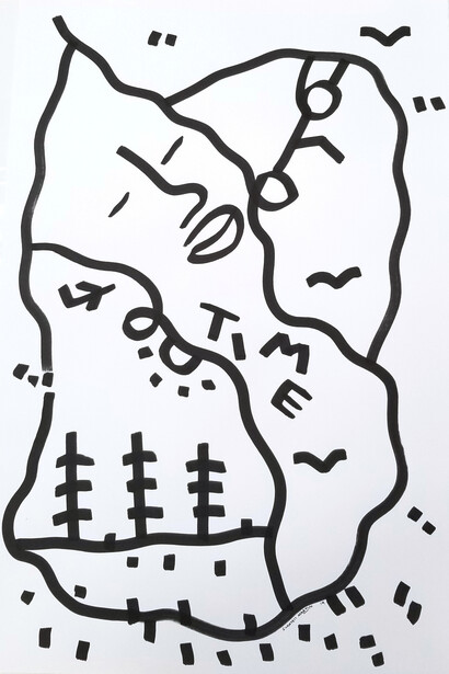 Shantell Martin
TIME
2019
ink on paper
36.13 x 24.13 in. (91.5 x 61 cm)
