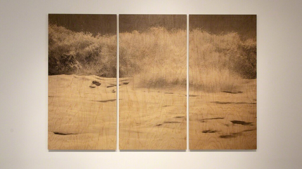 Clifford Ross. Wood Waves, Exhibition view. Courtesy of Ryan Lee
