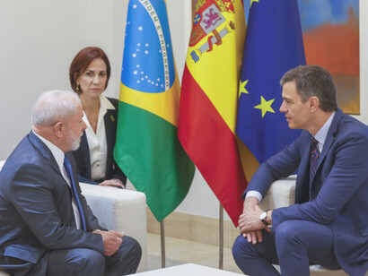 Lula da Silva, president of Brazil, and Pedro Sánchez Castejón, President of the government of Spain