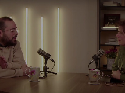 Patricia Audrey Hakim collaborating with Toufic Hatem on an engaging podcast