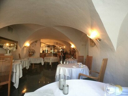 La sala del ristorante Kleine Flamme, a Vipiteno