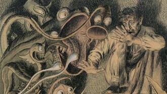 Hinko Smrekar, "Delirios", grafito, tinta y acuarela sobre papel, 1913