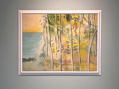 Marta Elena Vélez, La playa de los muertos de Barú, vista de exhibición. Cortesía de Galería La Balsa