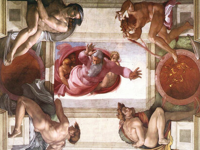 Michelangelo- Separación de la tierra y el agua