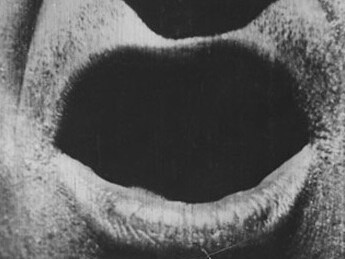 Film Still from James Williamson’s film, A Big Swallow, 1901