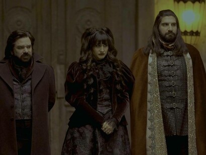 A scene from the comedy show What We Do in the Shadows
