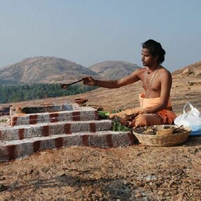 Wolfgang Laib, Fire Ritual, Silver Mountain, Meluvalavu (785), 2009,Type-C print, 13 x 20 inches, Edition of 10