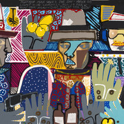 America Martin, The Hold Up, 2015
Paper Collage
39-1/4 x 78-3/4 Inches 
