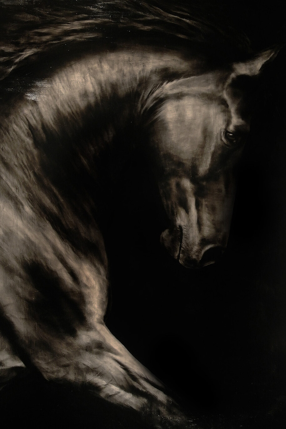 Ken Peloke, After Midnight (detail), Oil on Wood Panel, 60 x 48, 2014
