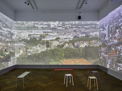 Soft power, stadtmachen nach Brüsseler art, Ausstellungsansicht. Mit freundlicher Genehmigung des S AM Swiss Architecture Museum