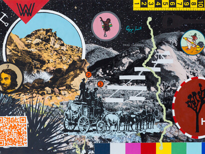 Ryan Metke, Ryan Mountain, 2014, Signed & dated on verso, Acrylic on canvas, 40 x 59 3/4 in, 101.6 x 151.8 cm (MET001)